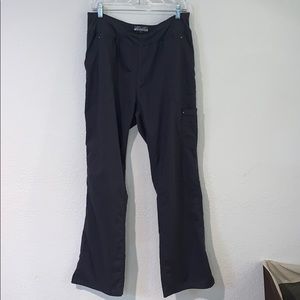 Purple Label Yoga Grey Scrub Pants L